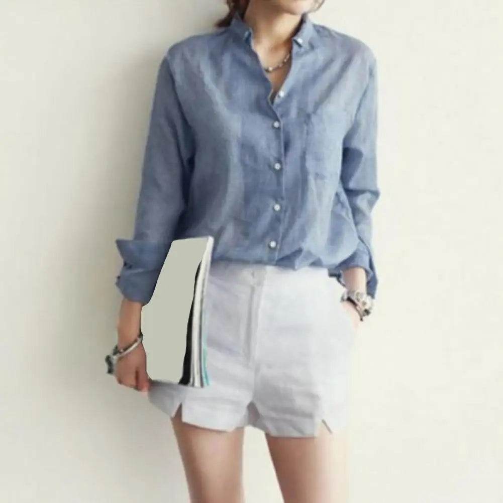 Chemisier Femme Womens Tops Fashion 2022 Summer Linen White Shirt Women Long Sleeve Blouse Korean Woman Clothes Roupas Femininas - AIAZ