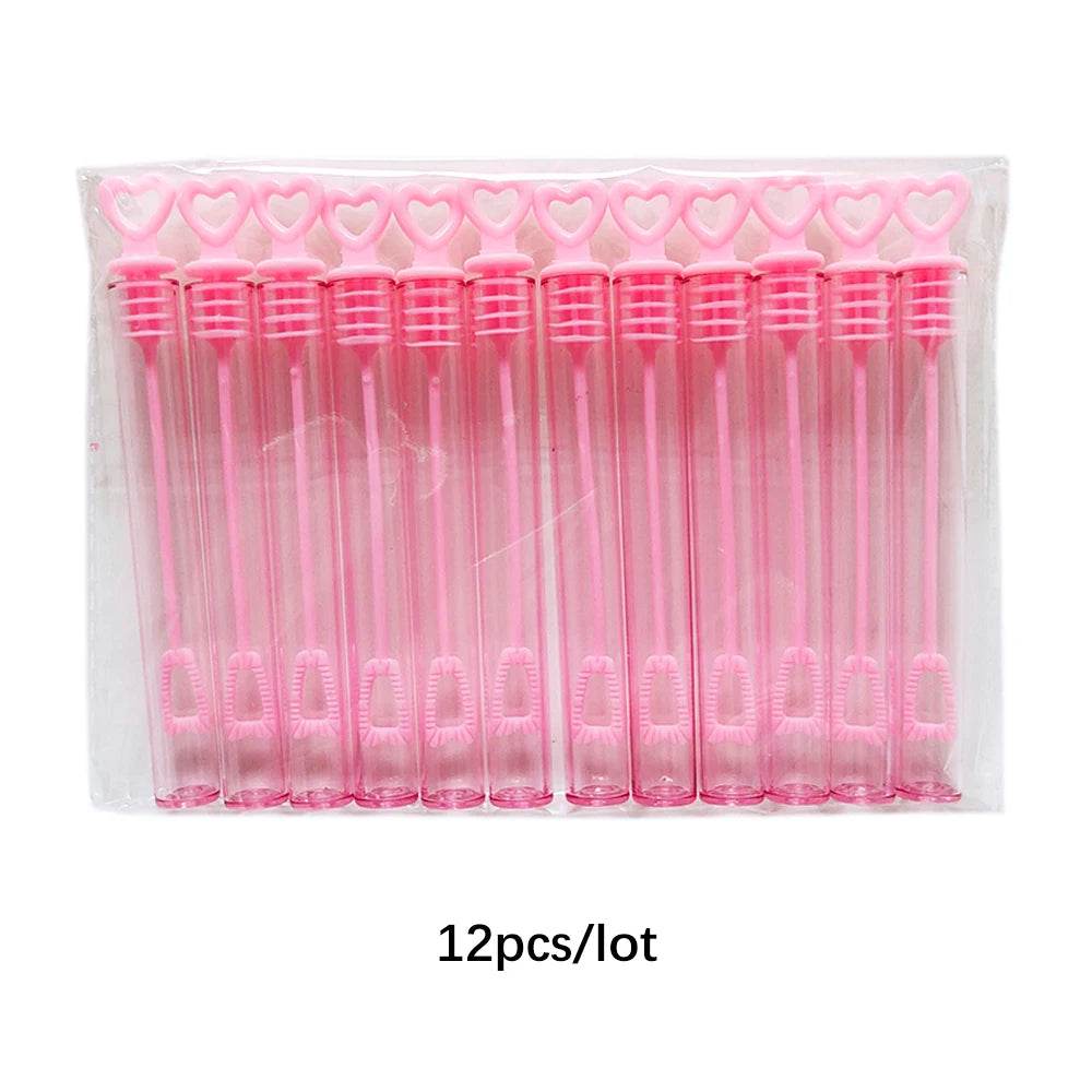 10Pcs Mini Bubble Tube White Pink Soap Bottle Toys Wedding Gifts for Guests Kids Birthday Party Favors Baby Shower Decoration - AIAZ