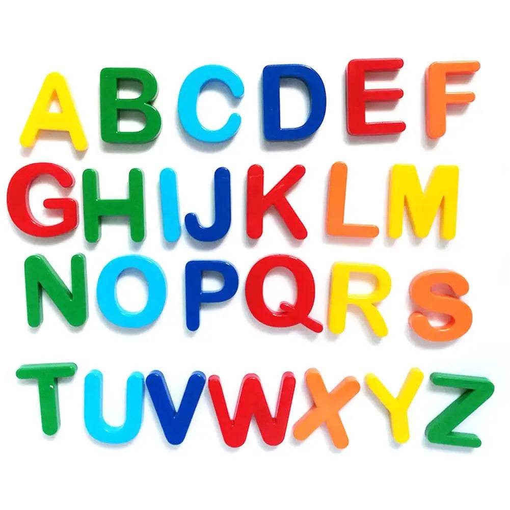 Kids Magnetic Learning Alphabet Letters Plastic Refrigerator Stickers Toddlers Kids Learning Spelling Counting Educational Toys - AIAZ