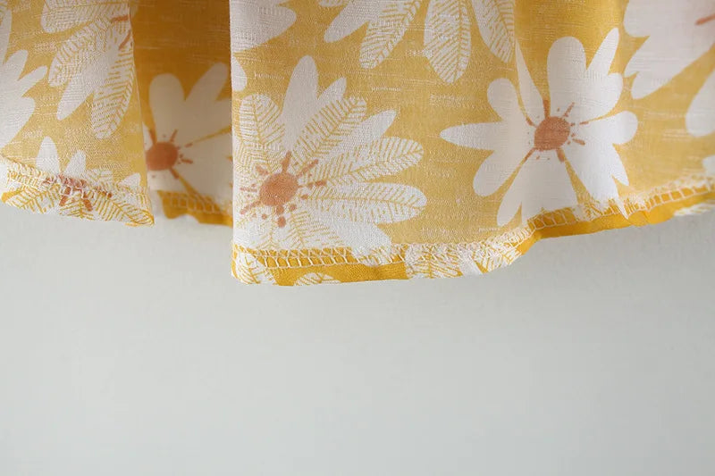 Summer Baby Girl Newborn Strap Dress Little Daisy Bow Baby Princess Dress Girl Children's Wear Comes With Same Hat