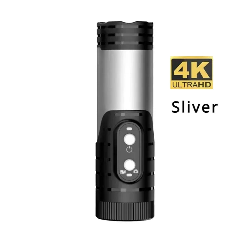 4K Full HD Wifi Portable Camera Waterproof and Anti Shake Sports Cameras Bicycle Motorcycle Helmet Cam Flashlight Camcorder