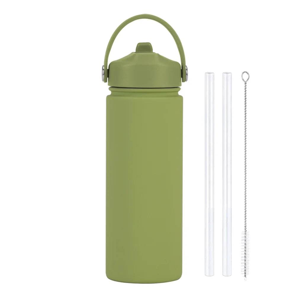 Insulated Water Bottle 500ml Custom Text/Logo - 304 Steel, 24H Cold, Office & Gym Essentials - AIAZ