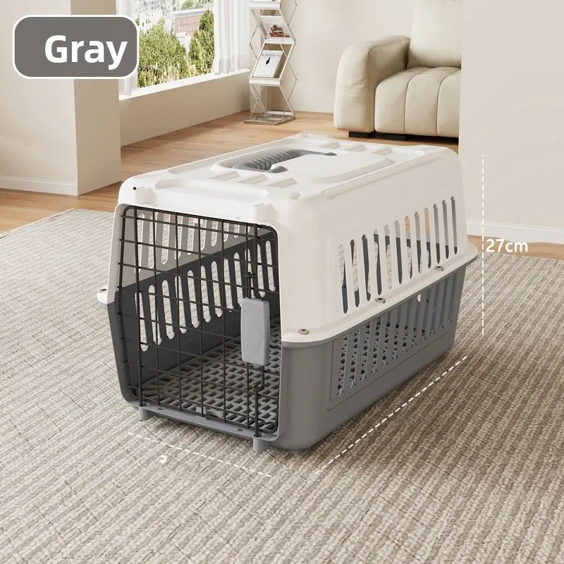 Portable Handheld Plastic  Carrier Air ip Cage Pet Transport Box for Traveling Carrng Dog Cage  Travel Bag