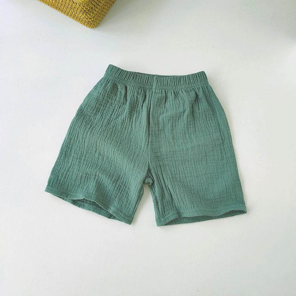 Children's Clothing Baby Girls Boys Cotton Yarn Short Pants Summer Kids Girls Soft Breathable Five-point Pants For Girl Shorts - AIAZ