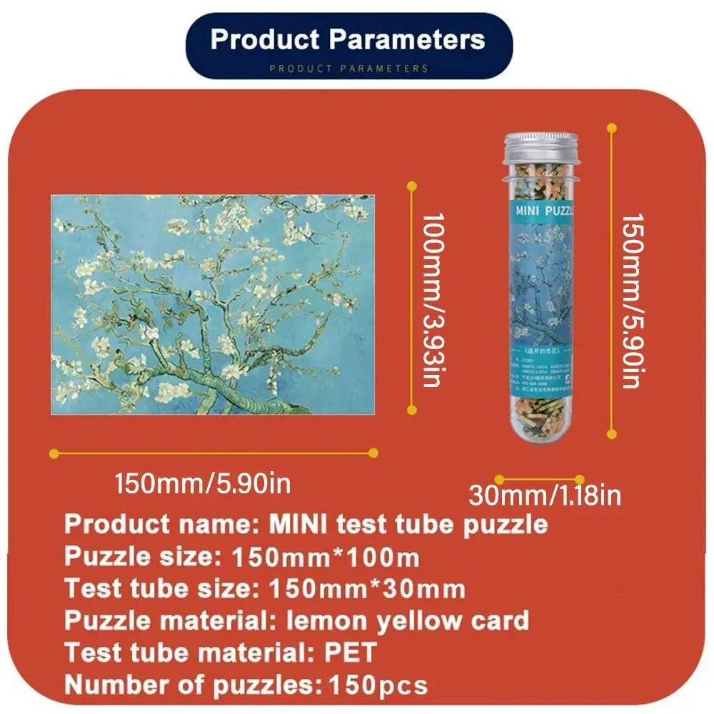 150PCS/Set Oil Painting Jigsaw Puzzles Mini Test Tube Oil Painting Jigsaw Gifts Family Educational Toys Adult Children - AIAZ