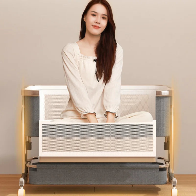 0-2 years old crib Removable portable baby bassinet adjustable height foldable multi-functional new child splice queen bed
