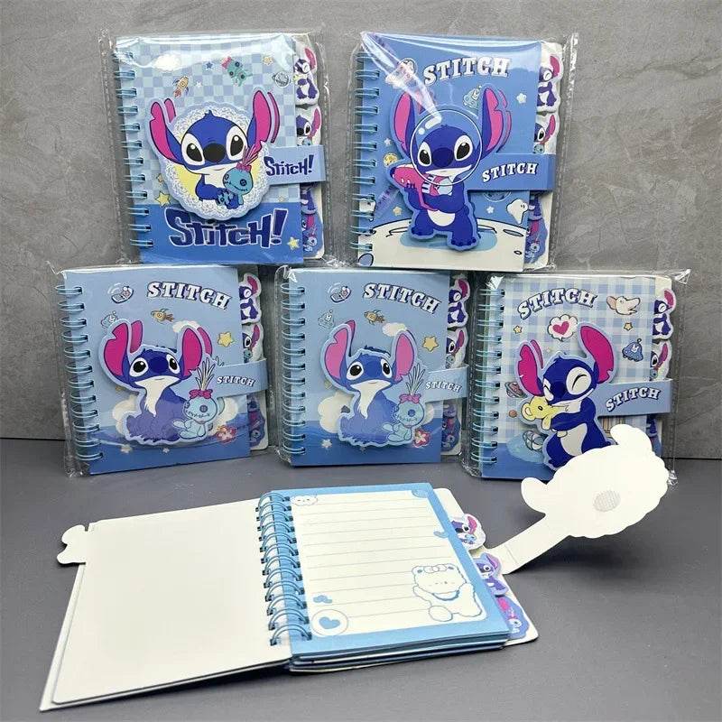 Stitch Notebook lovable Anime Cartoon School Supplies Portable Diary Fashion Office Supplies Coil Book Children Gift - AIAZ