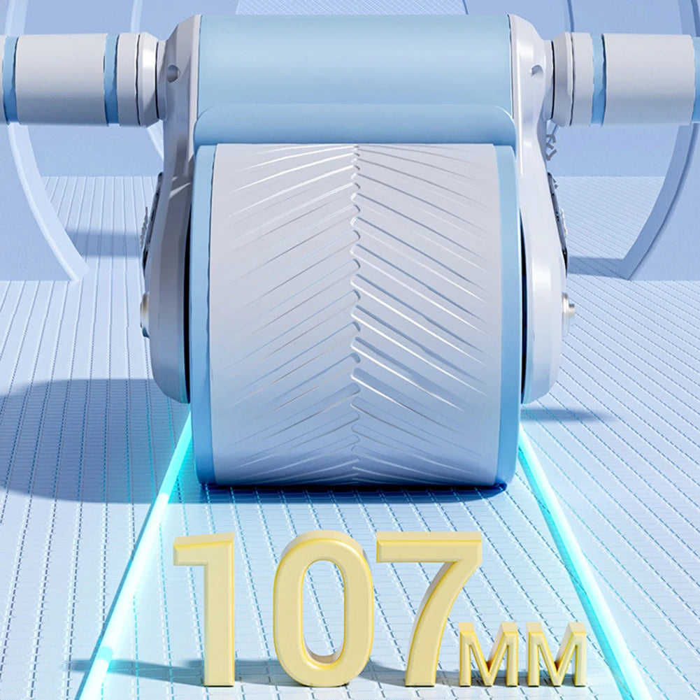 Abdominal Wheel Exerciser Dual Wheel Design Abdominal Fitness Wheel Automatic Rebound Anti-Slip for Bodybuilding Training