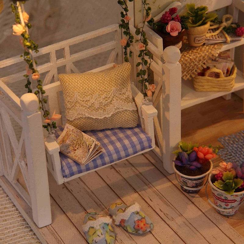 Kitten Mini Doll House 3D Puzzle Assembly Model Building Kit Creative Room Bedroom Decoration With Furniture Wooden Crafts Gifts - AIAZ