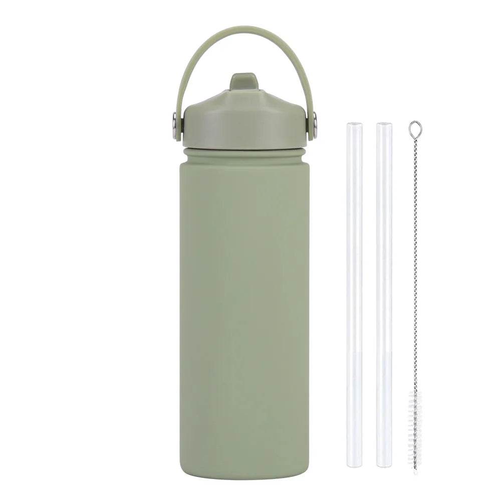 Insulated Water Bottle 500ml Custom Text/Logo - 304 Steel, 24H Cold, Office & Gym Essentials - AIAZ