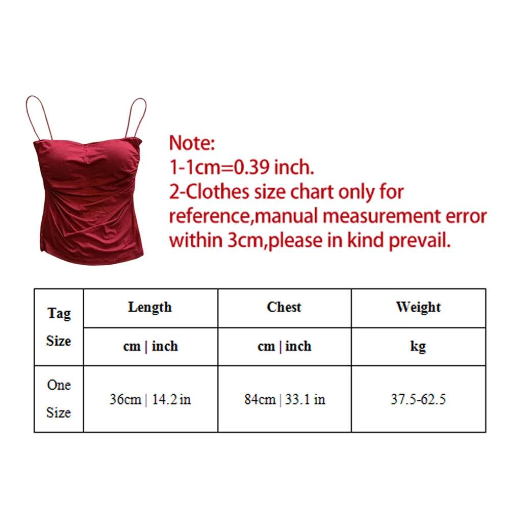 Summer Camisoles Tank Tops Women With Built In Bra Spaghetti Strap Tanks Vest Sleeveless Tees Cropped Top Solid Color Casual Top - AIAZ