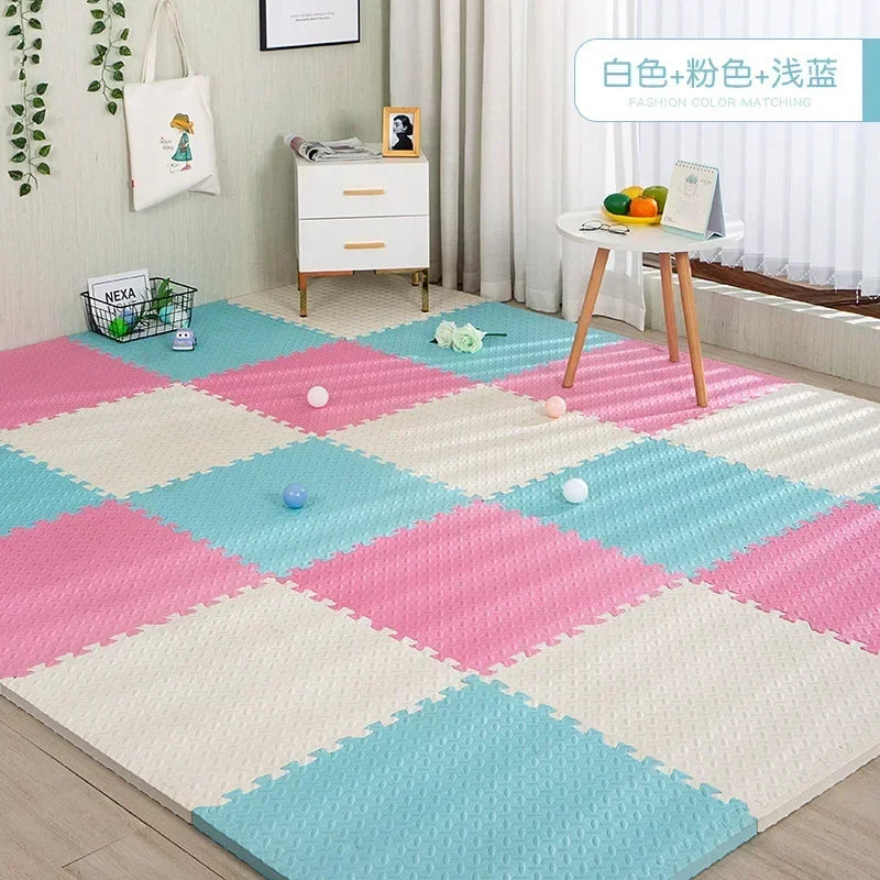 30x30x1cm Baby Play Mats Plain Color Puzzle Mats EVA Foam Mat Kids Jigsaw Mats For Bedroom Protective Floor Tiles Mat Baby Games