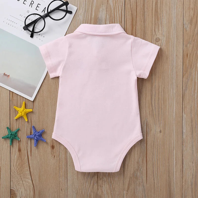 Newborn Baby Boy Romper 0-12 Months 2023 Summer Solid 5 Colours Polo Babe Girl Clothes Jumpsuit