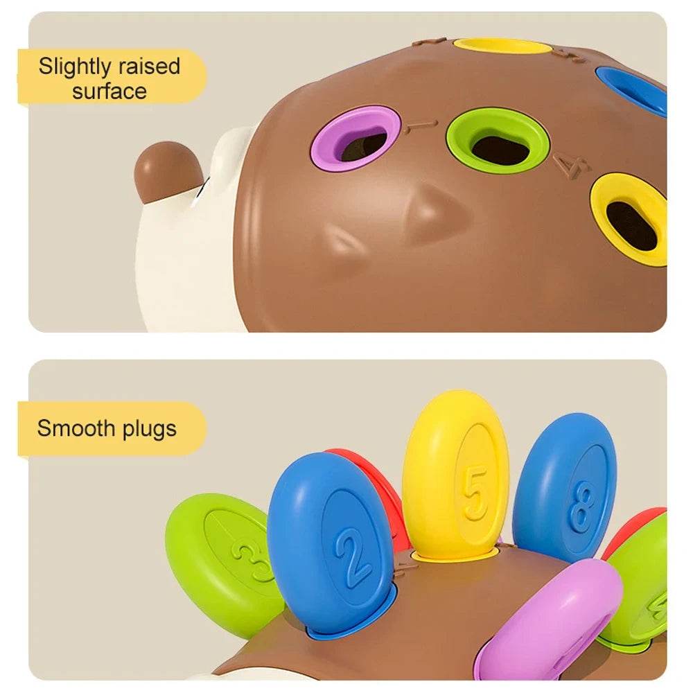 Hedgehog Montessori Educational Toy Fine Motor Toys for Toddlers Learning Counting & Training Develop Concentration Sensory Gift - AIAZ