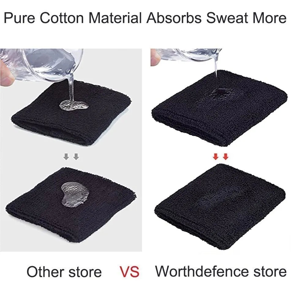 WOSWEIR-Cotton Athletic Headband Elastic Sweatbands Women Men Basketball Sports Gym Fitness Sweat Band Volleyball Tennis