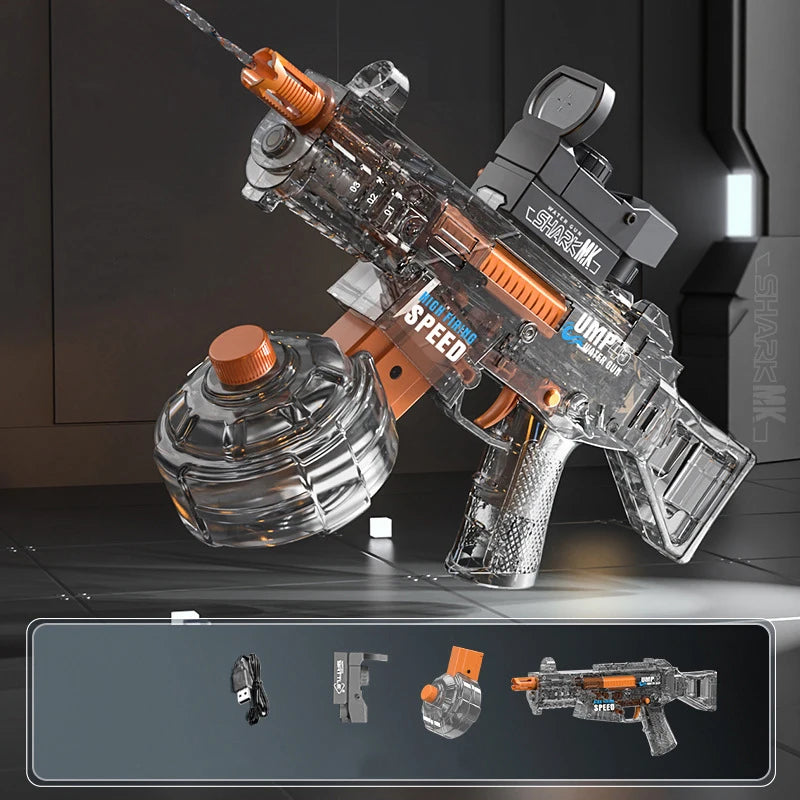 Water Guns Electric For Adults Powerful Squirt Automatic Water Suction Water Blasters Summer Outdoor Beach Toy For Kids Gift