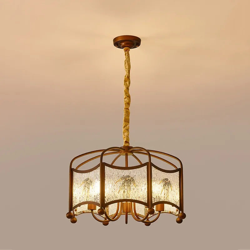 TEMOU Contemporary Restaurant Pendant Lamp French Retro Bedroom Study Villa Hotel Rooms Bar Counter Cafe  Aisle Light