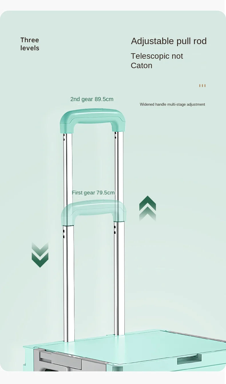 Multifunctional Camping Trolley Large Capacity Portable Folding Outdoor Storage Box Home Camping Push Box Camping Equipment