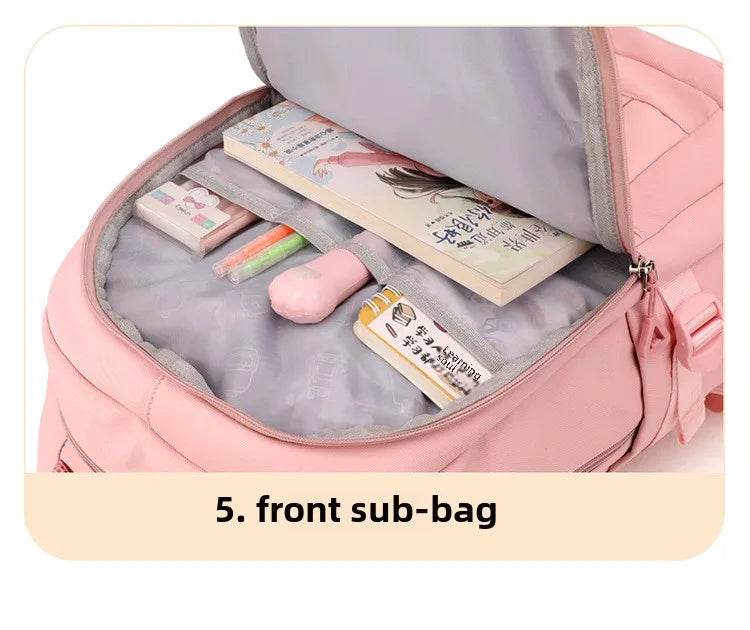 BAIJIAWEI brand college and high school student school backpacks Nylon orthopedic school bags reduces the burden girls schoolbag - AIAZ