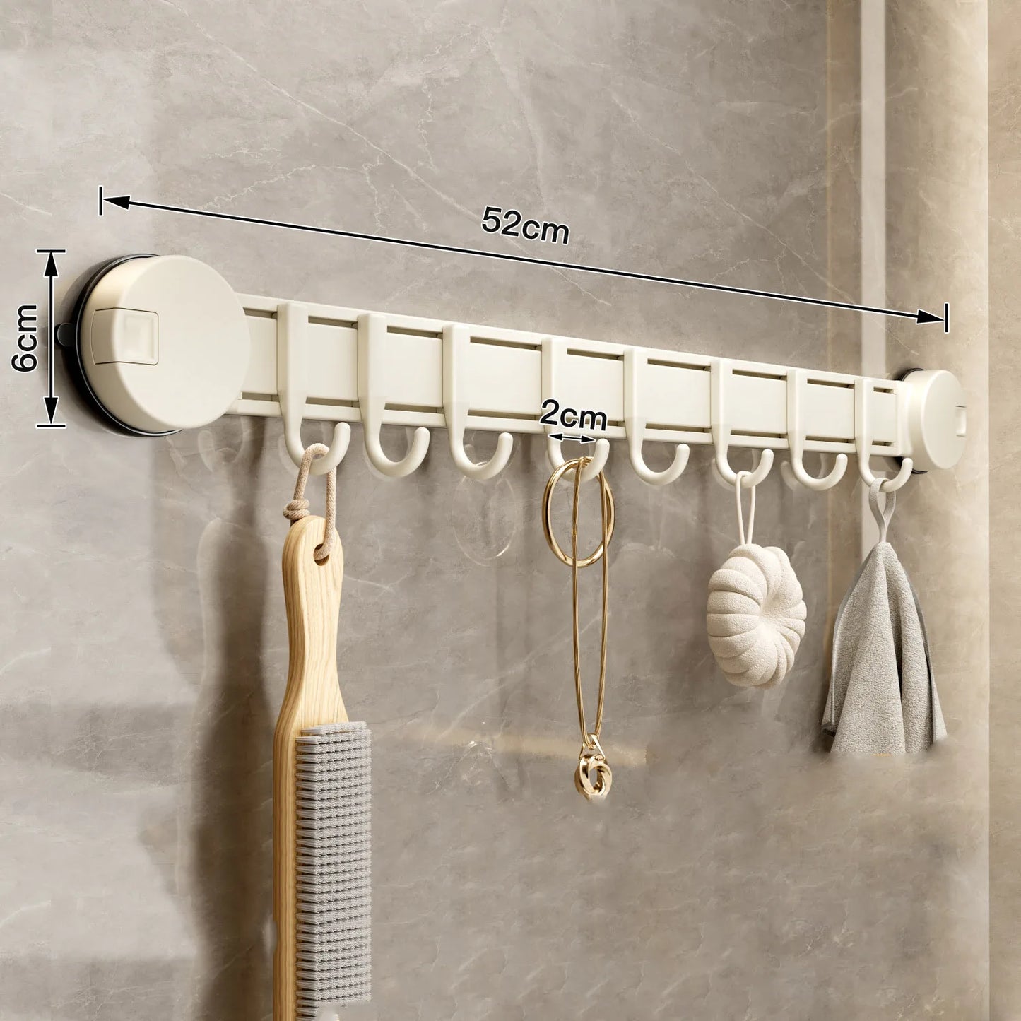 Suction Cup Hook Strong Load-bearing Adhesive Rack Hook Wall-mounted Punch-free Bathroom Door Clothes Hanging Artifact