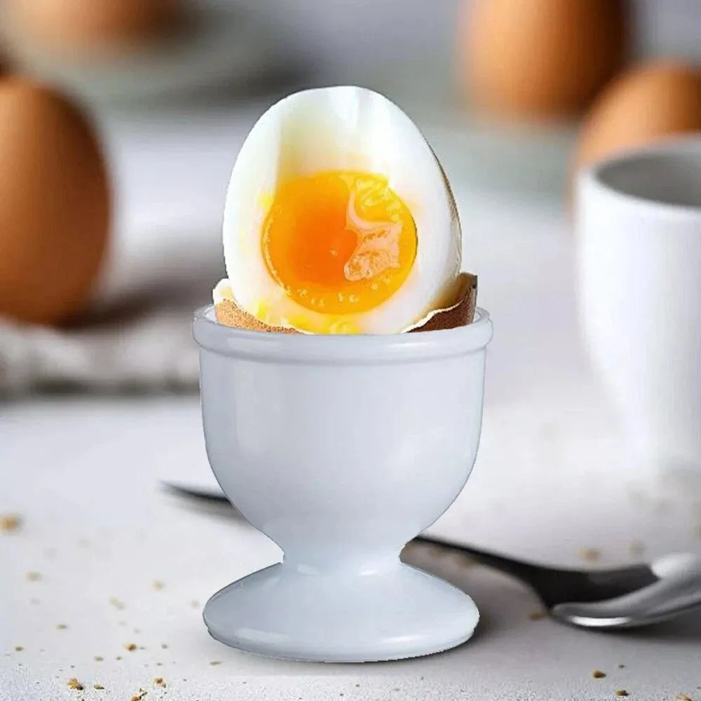 White Egg Cup Holder Plastic Boiled Egg Cups Stand Rack Creative Eggs Holder Small Beer Wine Cup Breakfast Cooking Tool