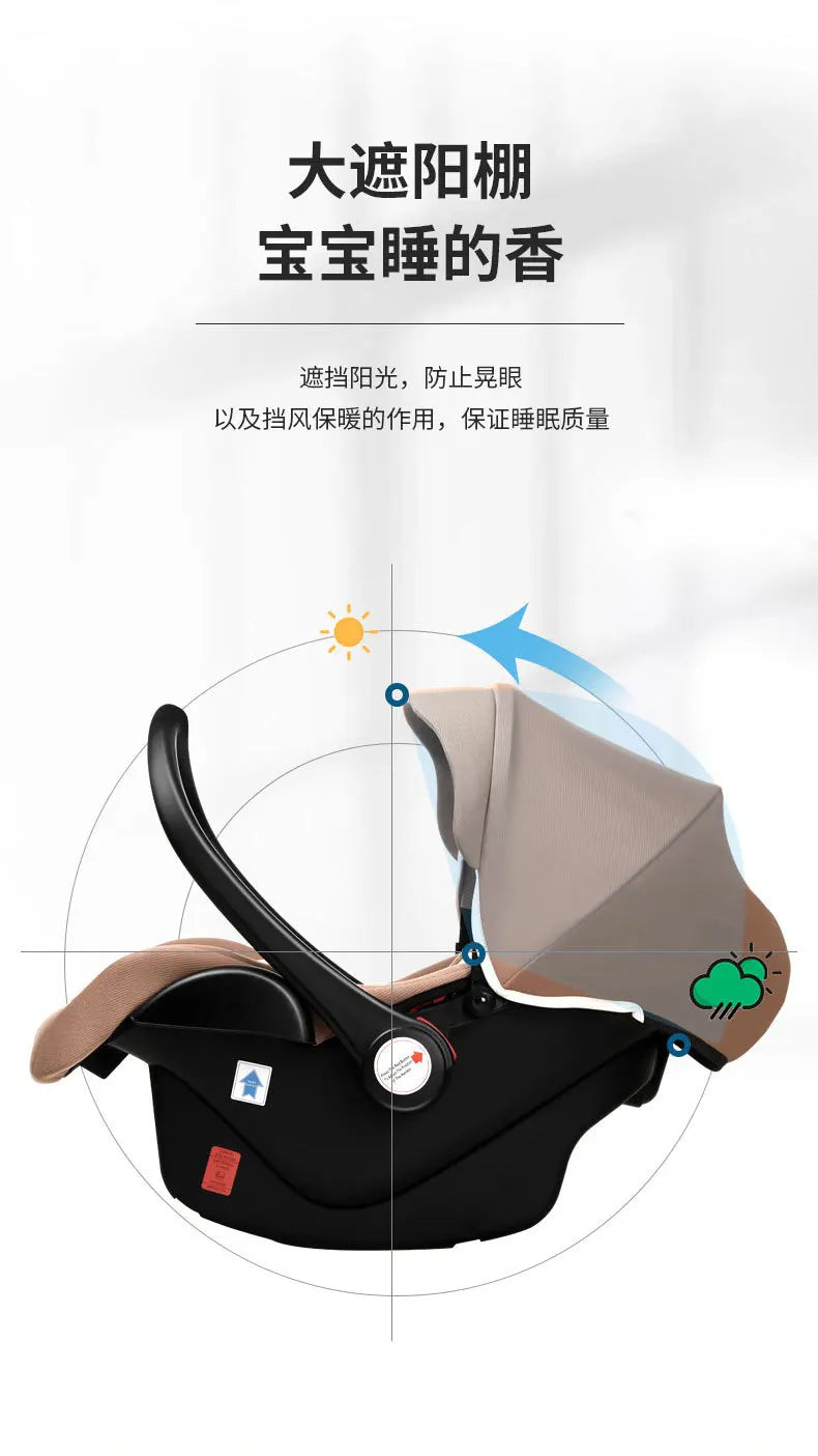 Newborn Safety Seat Child Baby Car Baby Stroller with Portable Carrying Basket To Coax Sleep Rocking Chair