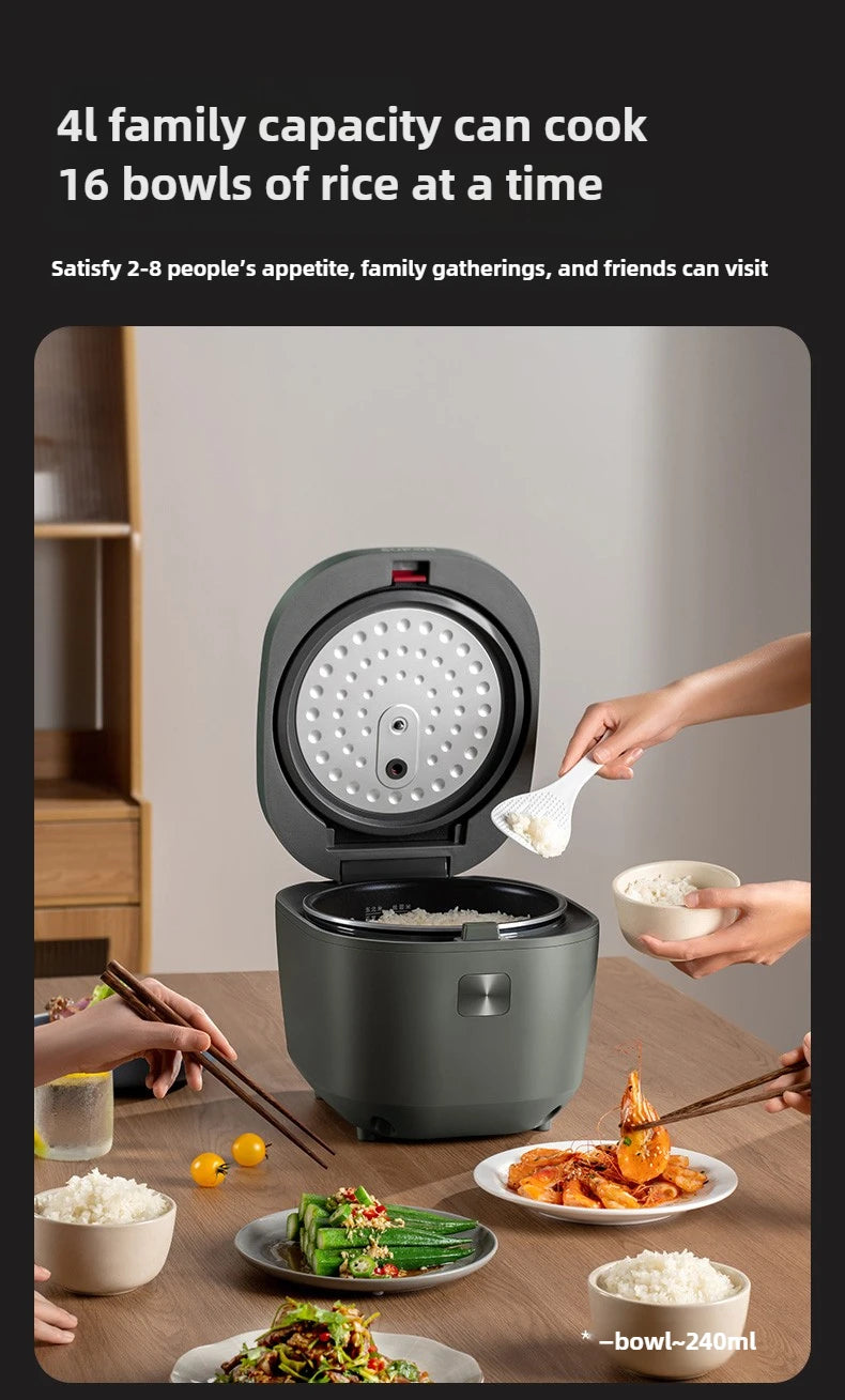 New Rice Cooker Intelligent Multifunctional 4L Household Thick Kettle Rice Cooker Large Capacity Cooking Pot