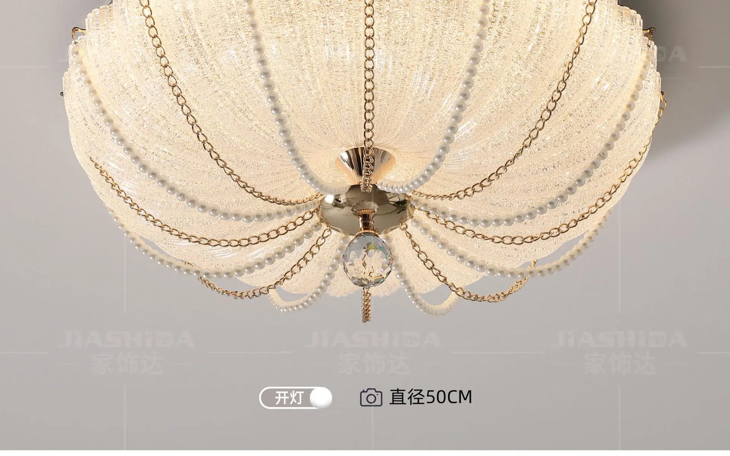 French Style Creamy Ceiling Light Warm Romantic Main Bedroom Room Lamp Eye Protecting Lighting Living Room Cozy Ambient