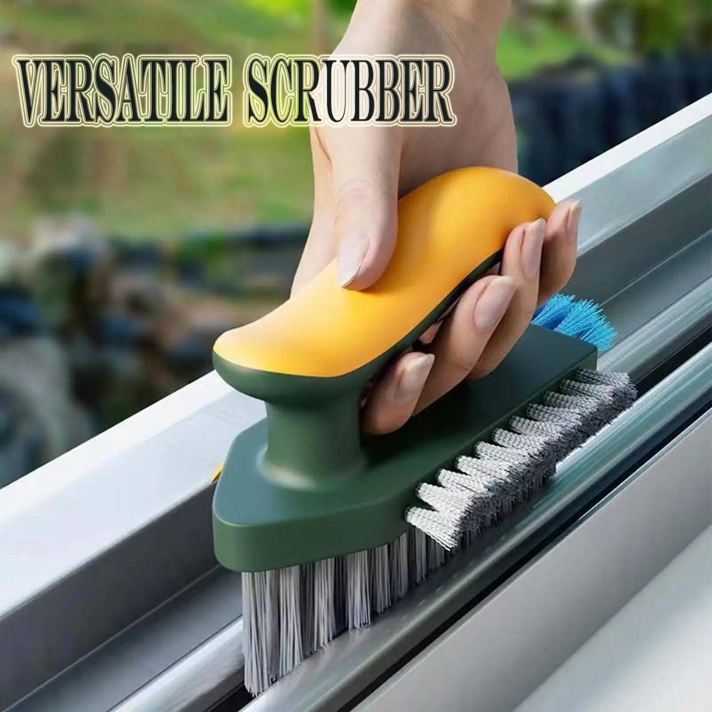 1/2pcs 4-in-1 Crevice and Floor Scrub Brush Durable Plastic Portable Design for Bathroom Kitchen Living Room Cleaning