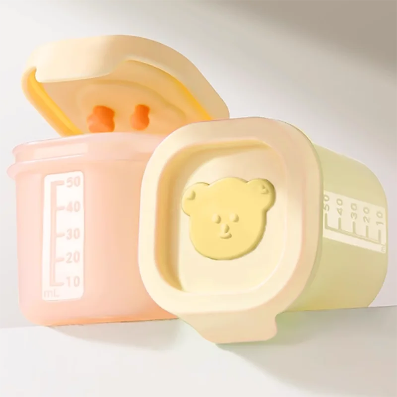 Baby complementary food box storage frozen compartment baby bear silicone mold complementary food packaging box