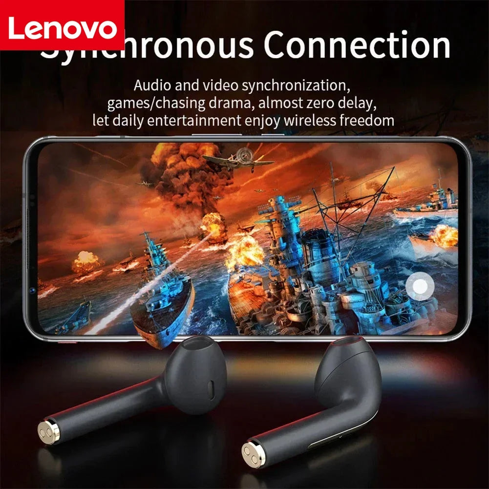 Lenovo Wireless Earbuds Bluetooth Earphones Noise-Cancelling Gaming Headset True Wireless Stereo Earbuds Hands-Free Earbuds