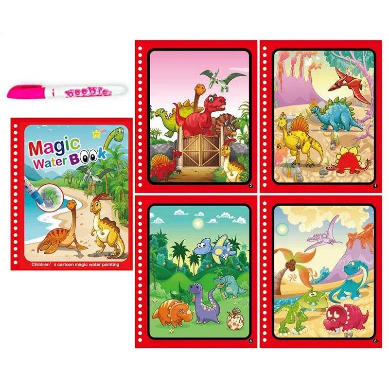 Children Early Education Toys Magical Book with Pen Water Drawing Toys Gift Reusable Coloring Book Magic Drawing Book - AIAZ