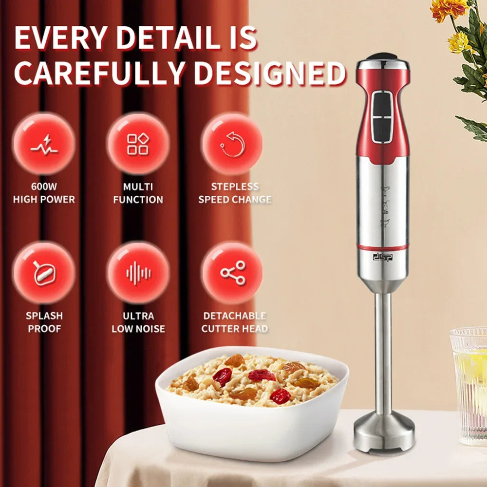 Handheld Electric Fruit Juicer Stainless Steel Electric Small Appliance Portable for Smoothie Mud