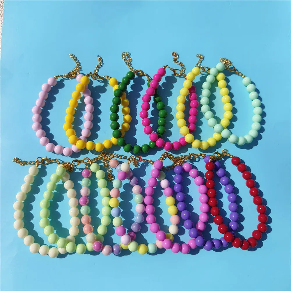 Dogs Necklace Extension Chain Design Pet Collar Fashion Dogs Faux Pearls Necklace Loop DIY Cat Dog Grooming Accessory