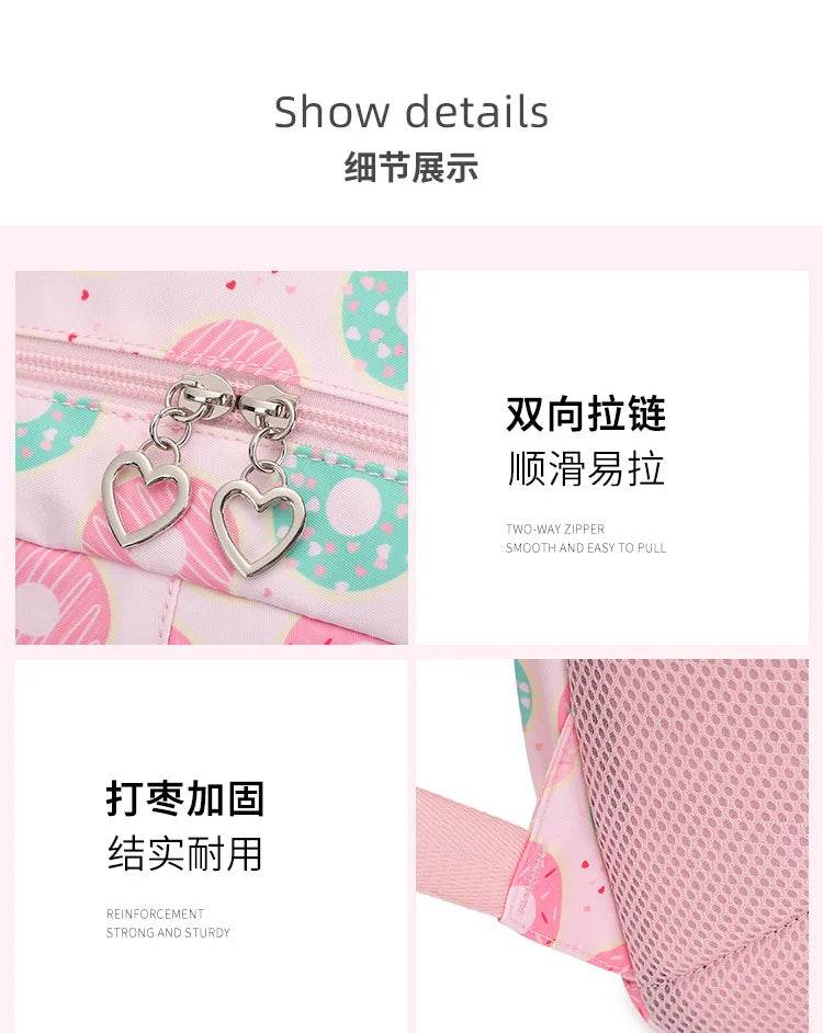 2025 New 3 Pcs Sets Student Schoolbag Girls Fashion Leisure Large Capacity Backpack Junior High School Shoulders Backpack - AIAZ