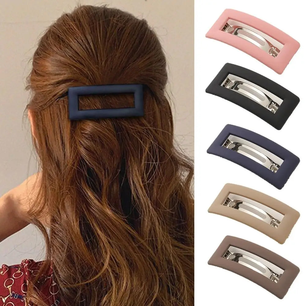 New Korean Matte Spring Hair Clip Claw Elegant Hairgrips Ponytail Holder Barrettes For Women Girls Hairpins Hair Accessories