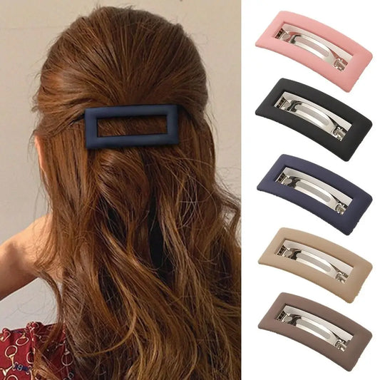 New Korean Matte Spring Hair Clip Claw Elegant Hairgrips Ponytail Holder Barrettes For Women Girls Hairpins Hair Accessories