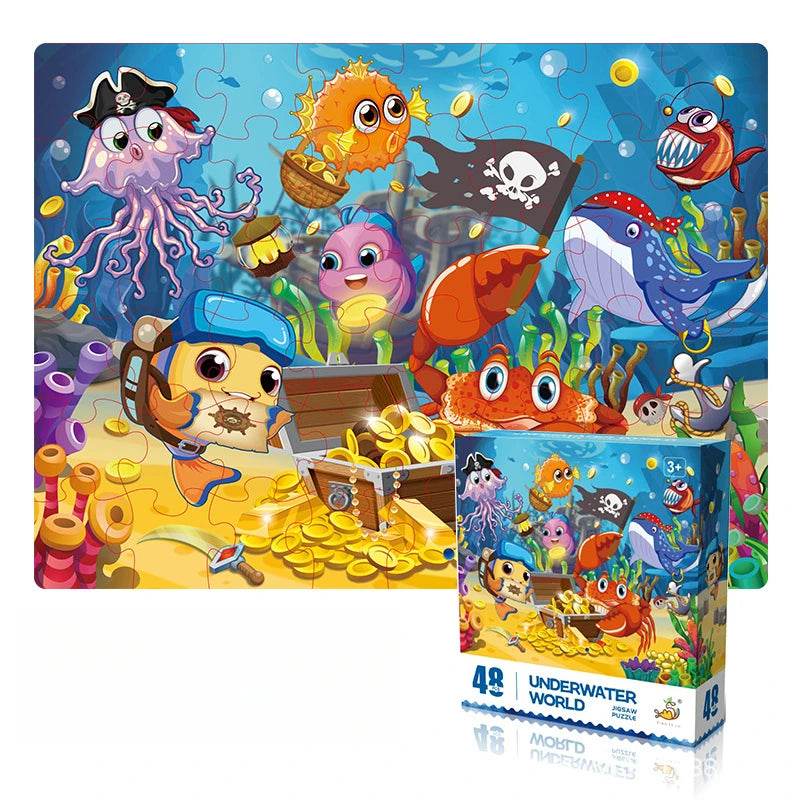 48 Pieces Puzzle Toys Children's Early Education Toys Kindergarten Souvenirs Gifts Exercising Thinking and Hands-on Abilities - AIAZ