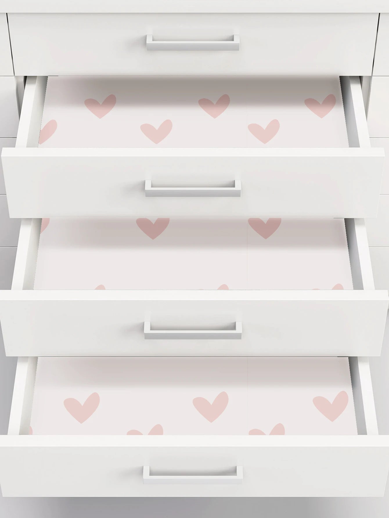 1 roll pink love heart print pattern waterproof thick wallpaper moisture-proof children's room wall stickers self-adhesive home