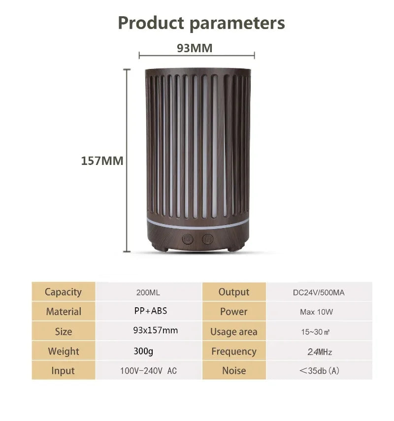 Tuya Smart Humidifier with Colorgul LED Light WiFi Aroma Diffuser Timer Wireless Control Work with Alexa Google Home Compatible