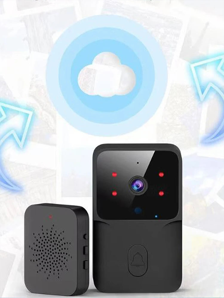 Doorbell video low power WIFI link, rechargeable model doorbell night vision HD intelligent security 1 drag 1 home intercom