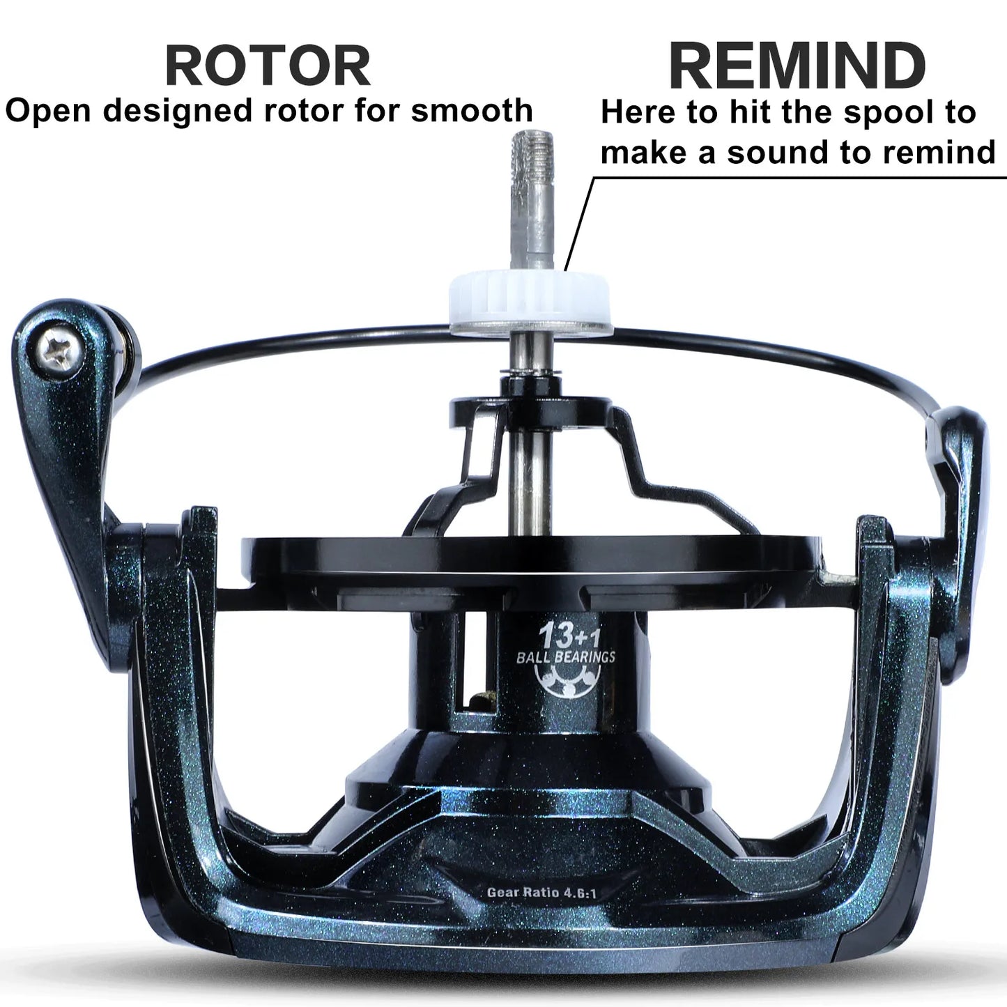 Sougayilang Fishing Reel 13+1BB 4.6:1 Gear Ratio Jigging Reel Max Drag 25KG Anti-corrosion Spinning Reel for Saltwater Pesca