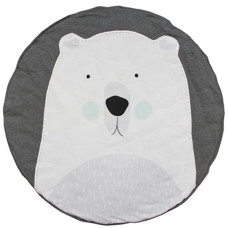Cartoon Animals Baby Play Mats Pad Toddler Kids Crawling Blanket Round Carpet Rug Toys Mat For Children Room Decor Photo Props