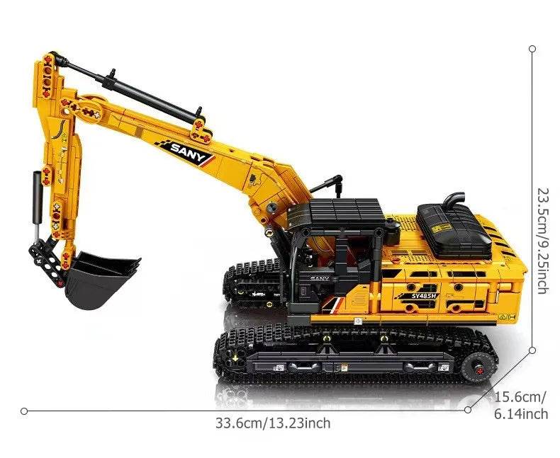 SEMBO BLOCK 1022pcs Excavator Models Building Blocks MOC City Construction Engineering Vehicle Bricks Educational Toys Boys Gift - AIAZ