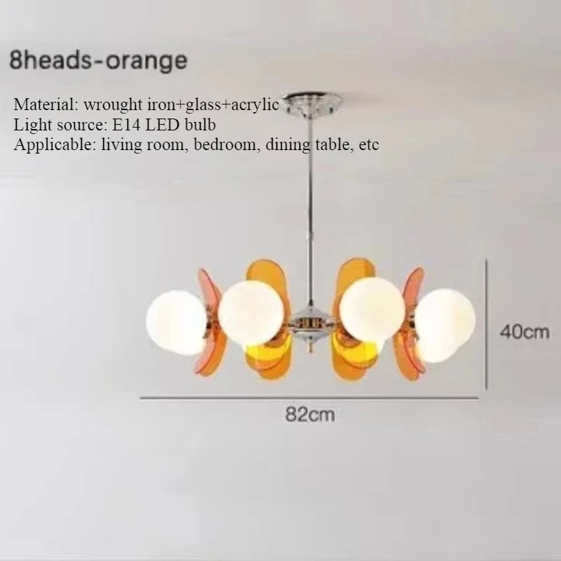 Nordic medieval glass magic bean dining table pendant light LED wabi sabi style living room bedroom home decoration lighting