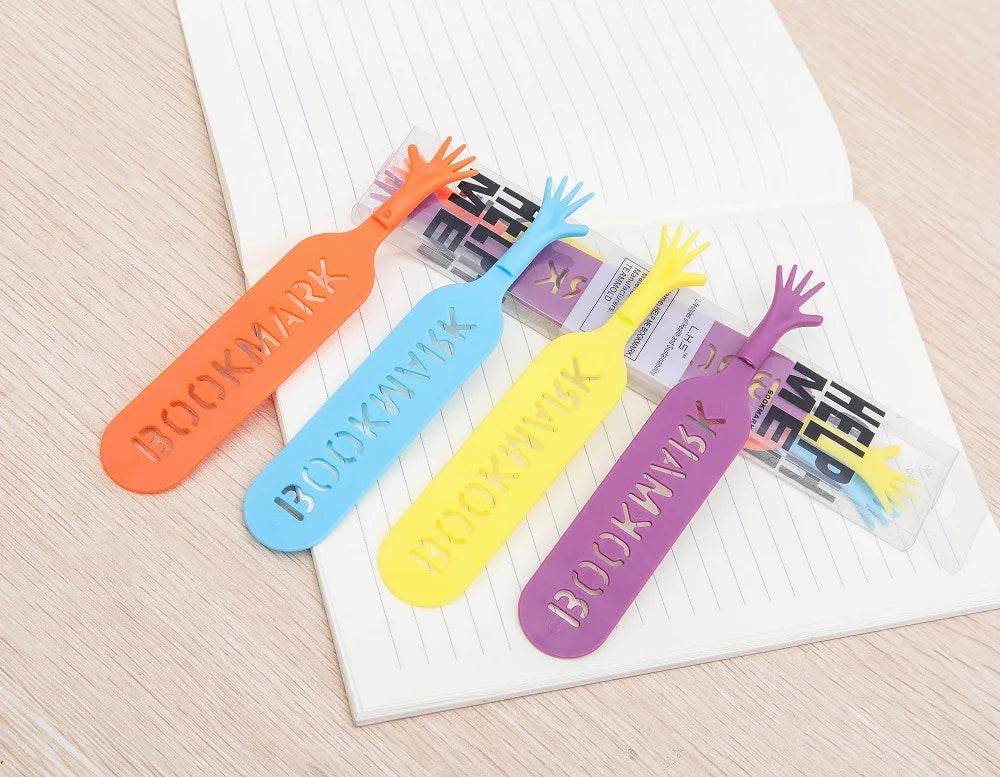 Four School Stationery Strange Bookmarks Silicone Plastic Novelty Books Reading Supplies Office Children Exquisite Gifts - AIAZ