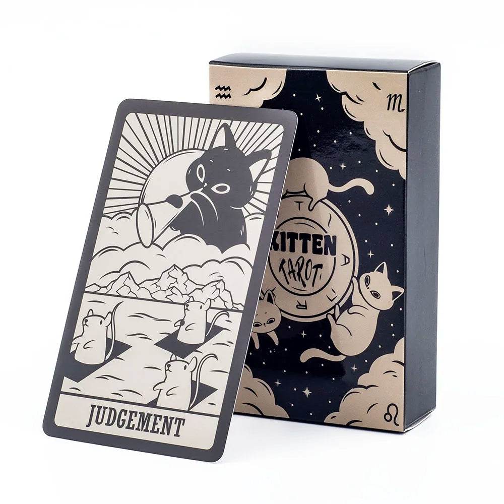 78 Card Deck Kitten Tarot Oracle Card Fate Divination Leisure Entertainment Family gatherings Tarot Card Game - AIAZ