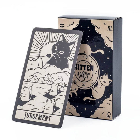 78 Card Deck Kitten Tarot Oracle Card Fate Divination Leisure Entertainment Family gatherings Tarot Card Game - AIAZ