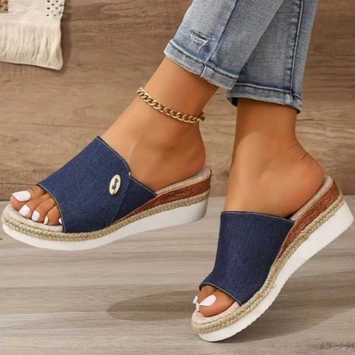 Wedge Heel Slippers Women Summer Shoes Women's Sandals Casual Indoor Outdoor Slipper Sandals for Beach Zapatos Mujer Slippers