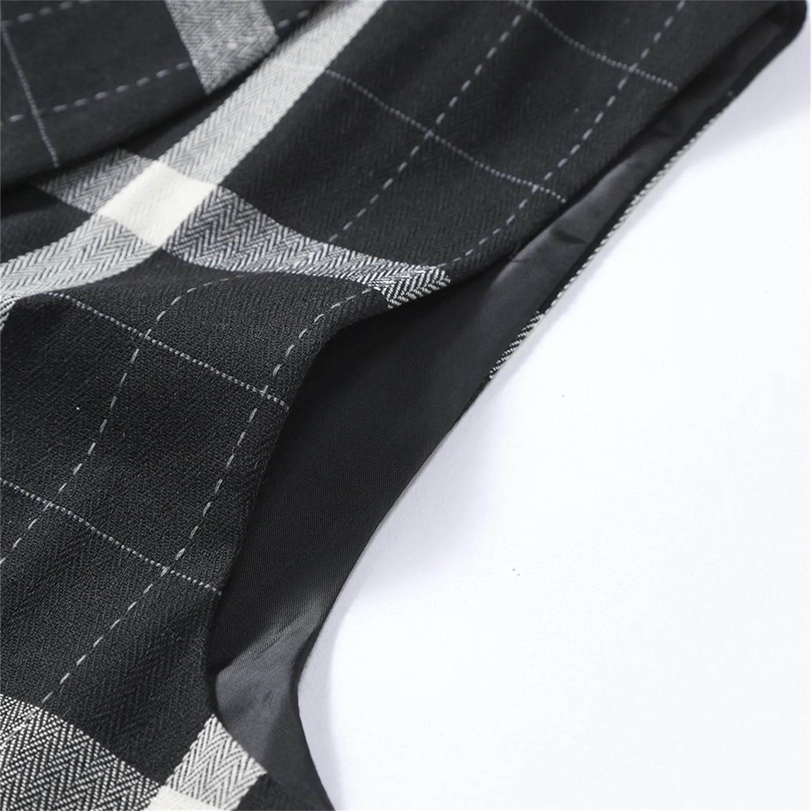 2025 Men's Spring Casual Single Button Suit Vest V Neck New Style British Men's Suit Vest Waistcoat Formal Business Suit Vest - AIAZ